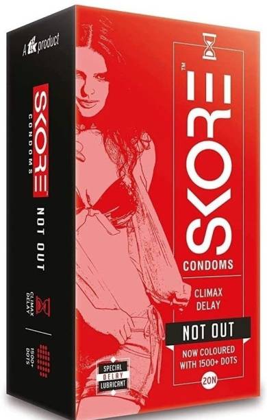 SKORE Not Out Climax Delay 20n Condom Pack of 1 Condom