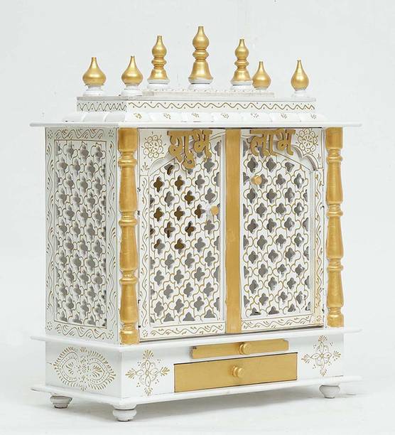 FurniGully (Mandir) Temple for Home Pooja, Arti Solid Wood Home Temple