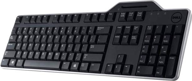 DELL KB813 Smartcard International English Wired USB Standard Desktop Keyboard Compatible with Desktop, Laptop, Mac Easy to Use,Plug and Play,Quick, Comfy Durable body