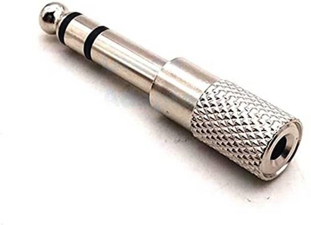 ERHIndia (Pack of 1 pc) Jack 6.35mm Male Plug to 3.5mm Female Connector Headphone Amplifier Adapter Microphone 6.3 to 3.5 mm Audio Converter 3.5-6.5 mm Pin