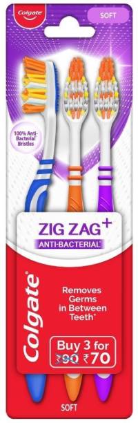 Colgate ZigZag Antibacterial Soft Toothbrush