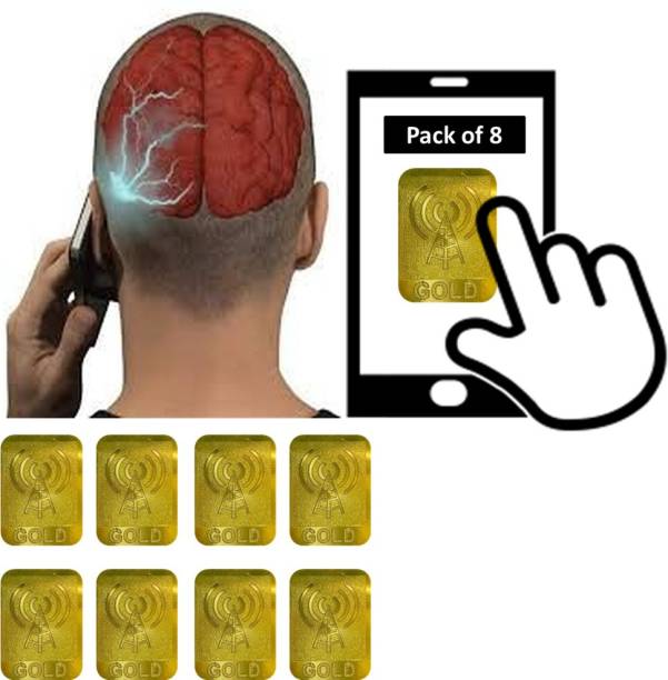 Clickfly Anti Radiation Gold Patch/Chip/Sticker for all type of electronic devices (Pack of 8) Anti-Radiation Sticker