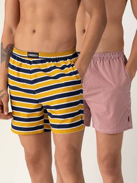 Pack of 2 Cotton Side Pocket Printed Men Boxer