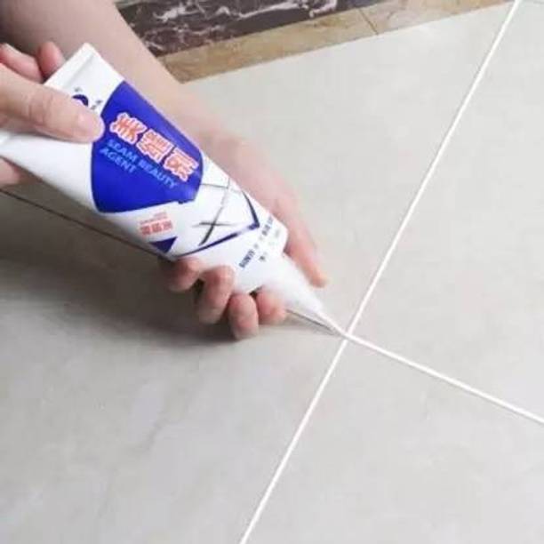 Raksha Retail Tiles Gap Filler Agent, Waterproof Grout Sealant Agent (White Color - 180ml)for Kitchen, Bathroom, Balcony, Terrace Crack Filler Adhesive