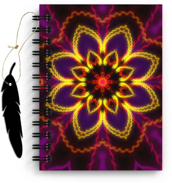 DI-KRAFT Multicolor Deisgn Printed Diary with Bookmark for Home and office use (6*8Inch) A5 Diary Unruled 160 Pages