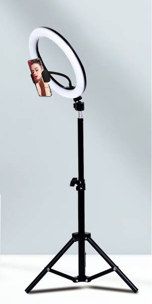 Wrapo 10"/26cm Selfie Ring Light With 7 Feet Tripod Stand and Phone Holder Dimmable LED Circle Lights Lighting For Photography Vlogging Makeup Video Ring Flash