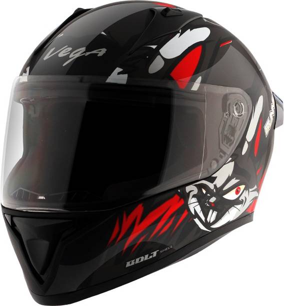 VEGA Bolt Bunny Black Red Large Motorbike Helmet