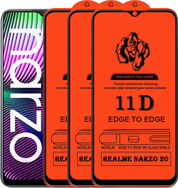 Roxel Edge To Edge Tempered Glass for Realme Narzo 20