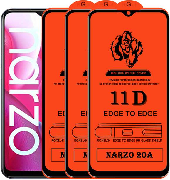 Roxel Edge To Edge Tempered Glass for Realme Narzo 20A
