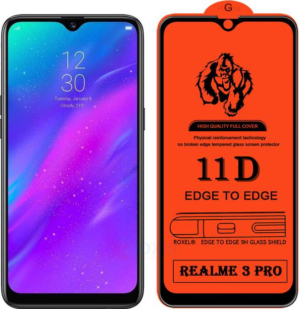 Roxel Edge To Edge Tempered Glass for Realme 3 Pro