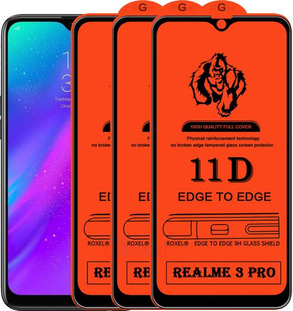 Roxel Edge To Edge Tempered Glass for Realme 3 Pro