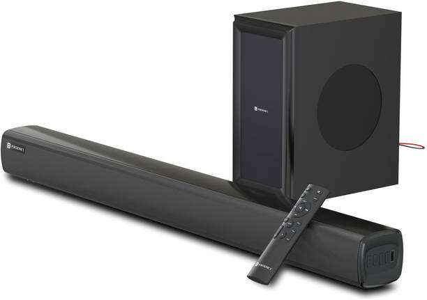 Portronics Pure Sound 101 Soundbar Wired Woofer 120W, 2.1 Channel, HD Sound, Remote Control 120 W Bluetooth Soundbar