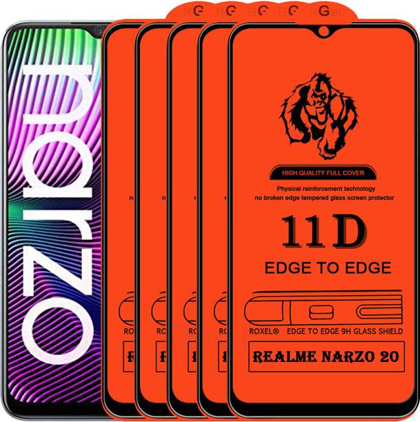 Roxel Edge To Edge Tempered Glass for Realme Narzo 20