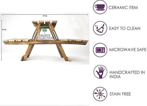 Smarts collection Folding Table/Wooden Side Table/End Table/Plant Stand/Book Stand/Foldup Table/Wooden Folding Table Solid Wood Side Table