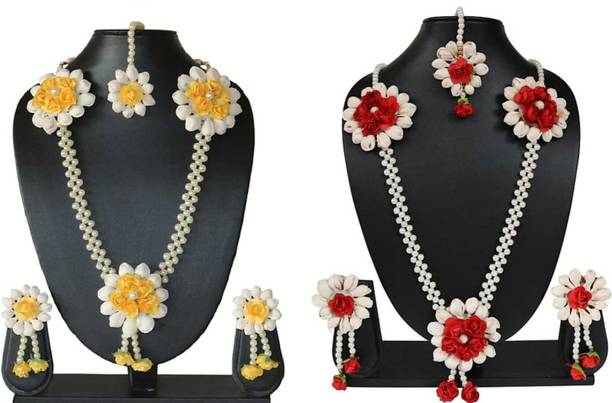 style revolver Fabric, Plastic, Paper Multicolor Jewellery Set