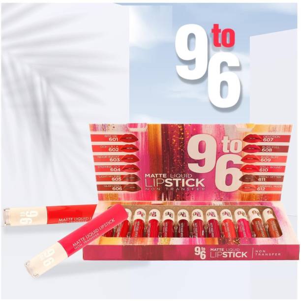 GULGLOW 9 TO 6 Matte Lipstick, Super Stay Lipstick Non Transfer Multi Lipstick