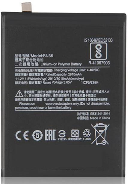 SUPERCART Mobile Battery For  MI BN36 Xiaomi Mi A2 / Mi 6X 3 Month Warranty