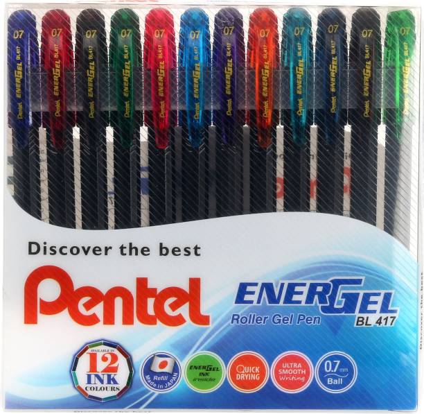 PENTEL Energel 12 Ink Colours Roller Gel Pen