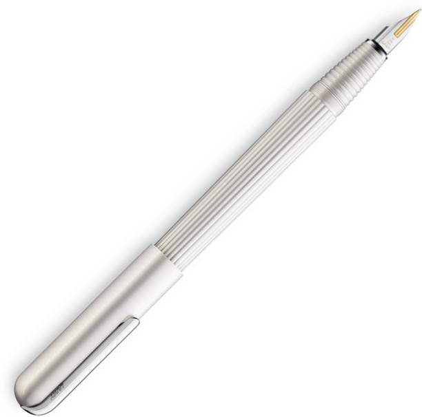 LAMY Imporium Lx Medium Nib Fountain Pen with Converter Z27 Silver Fountain Pen
