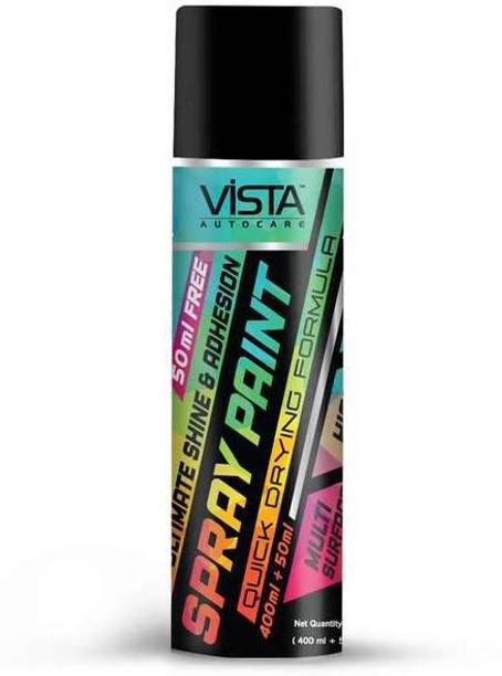 Vista Auto Care Black Spray Paint 400 ml (Pack of 1)