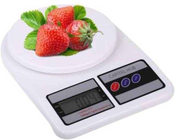 HEAREAL HEALTH CARE Digital Multipurpose Electronic Kitchen Weighing Scale Machine with Backlit LCD Display Pack of 1(White, 10 kg) Weighing Scale