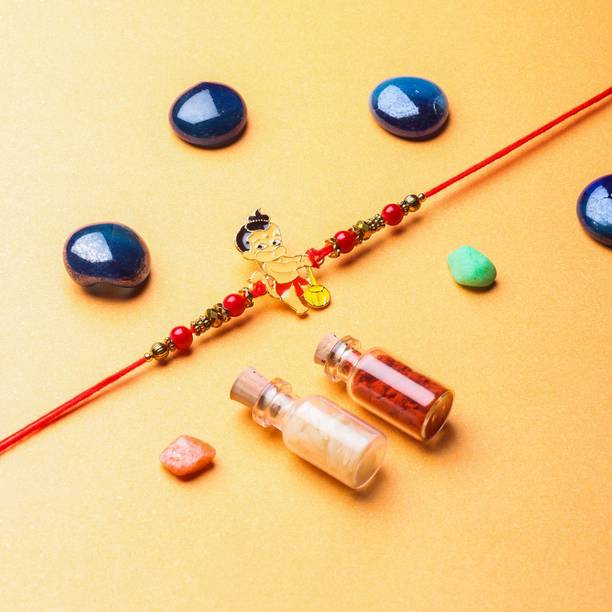 Flipkart SmartBuy Kids 2021-YK-FKSB- Rakhi 05 Assorted Chawal Roli Pack  Set
