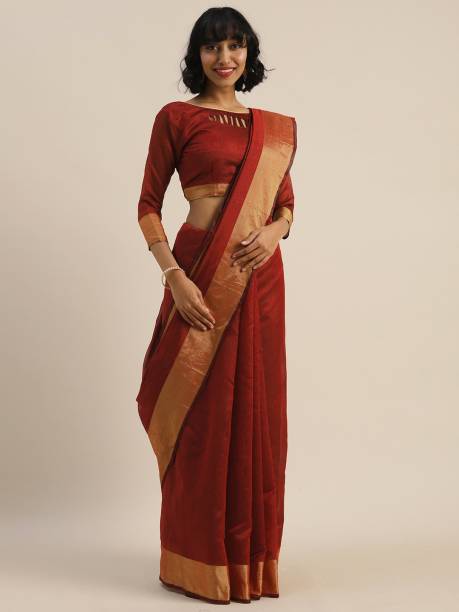 Bhuwal Fashion Self Design Paithani Cotton Silk Saree