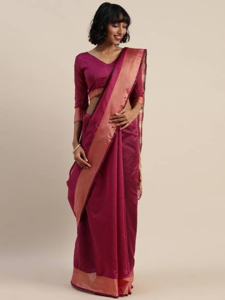 Bhuwal Fashion Self Design Paithani Cotton Silk Saree