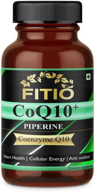 FITIO 120mg Coenzyme Q10 Capsules with Piperine Supplement for Heart Health Advanced