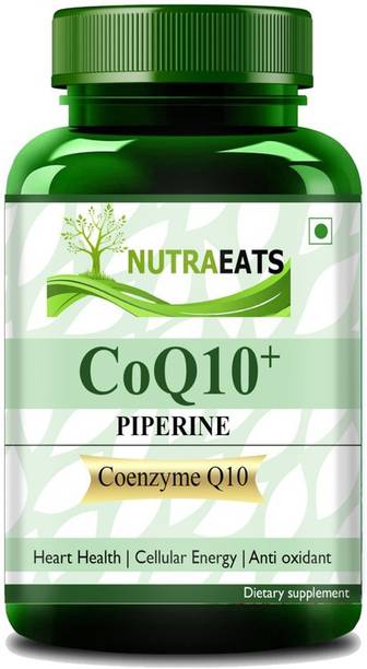 NutraEats 120mg Coenzyme Q10 Capsules with Piperine Supplement for Heart Health Pro