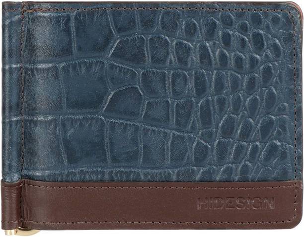 Men Blue Genuine Leather Wallet - Regular Size