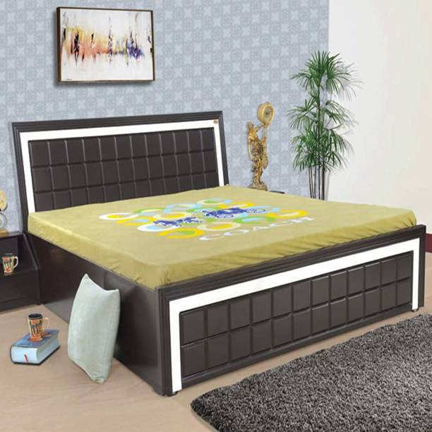 ELTOP Wooden Furniture double bed with box storage Engineered Wood King Box Bed
