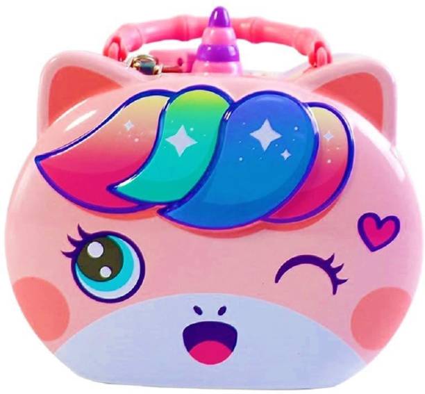 FunBlast Cat Coin Box for Kids Cartoon Toy Money Bank for Kids Piggy Saving Box for Girls, Boys - Multicolor - 1 Unit Coin Bank