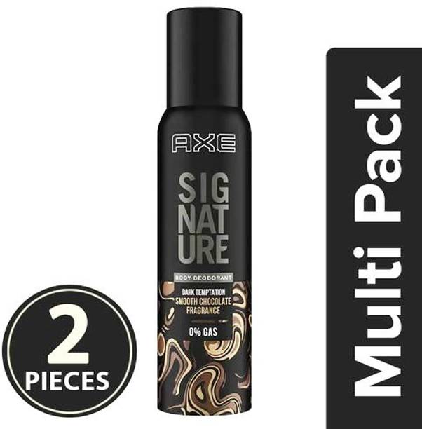 AXE SIGNATURE DARK TEMPTATION SMOOTH CHOCOLATE FRAGRANCE BODY DEODORANT 2X122ml Body Spray  -  For Men