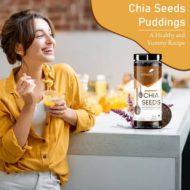 zenulife Raw Chia Seeds for Weight Loss with Omega 3 Chia Seeds