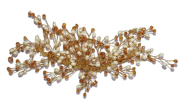 krelin Party Bridal Fancy Hair Clip Headband Hair Accessories Tiara Accessories for Women Pins Artificial White Stone Flowers Accessories (Acc08) Bun
