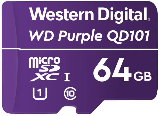 WESTERN DIGITAL QD101 64 GB MicroSD Card Class 10 100 Mbps  Memory Card