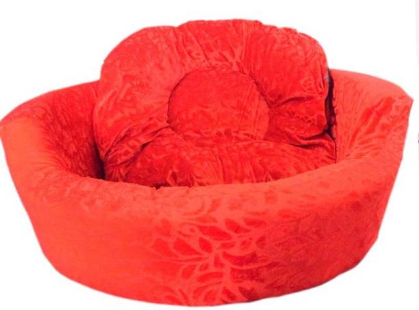 PAW ZONE PremiumQuality Velvet Luxury Washable DOG Sofa For All Season Sleeping CatPuppy L Pet Bed