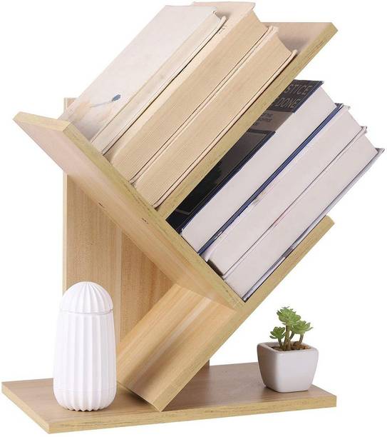 UniAart Engineered Wood Open Book Shelf