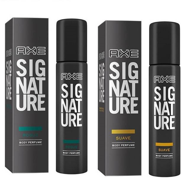 AXE Signature Rogue Perfume Body Spray +Signature Suave Perfume Body Spray -for men 122 ml Deodorant Spray  -  For Men