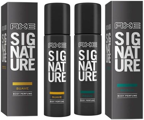 AXE SIGNATURE ROGUE BODY PERFUME 122 ML + SIGNATURE SUAVE BODY PERFUME 122 ML Perfume Body Spray  -  For Men & Women