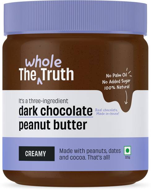 The Whole Truth - Dark Chocolate Peanut Butter - Creamy | All Natural | Gluten Free | Vegan | 325 g