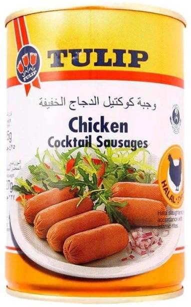 TULIP Chicken Cocktail Sausages,Halal|Canned Chicken|Chicken Sausage|Product Of Denmark , 405 g