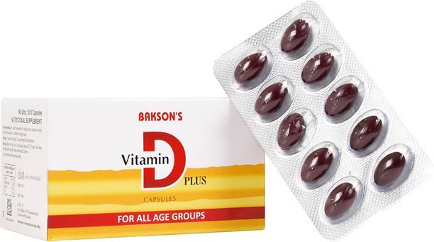Bakson Vitamin D Plus Nutritional Supplement Capsules