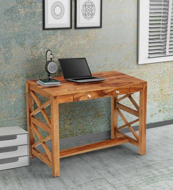 DRYLC FURNITURE Solid Wood Sheesham Wood Office/ Study/ Computer Table For Study Room, Office Solid Wood Office Table