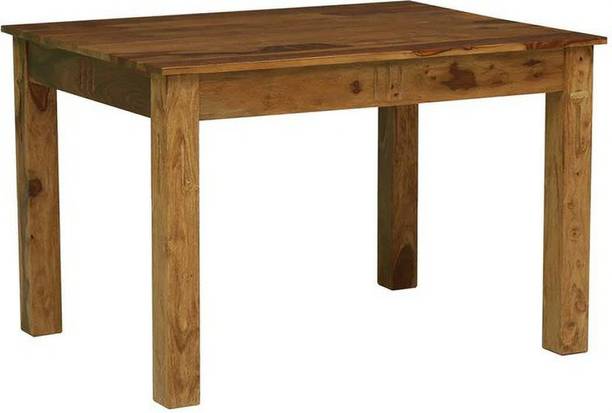 DRYLC FURNITURE Solid Sheesham Wood Four Seater Dining Table For Dining Room/ Hotel/ Kitchen | Solid Wood 4 Seater Dining Table
