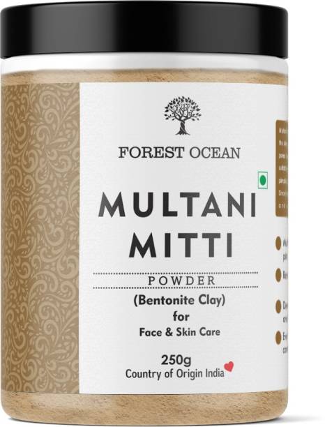 FOREST OCEAN 100% Natural Multani Mitti powder for Face Pack / Fuller's Earth , Bentonite Clay - 250 Gram