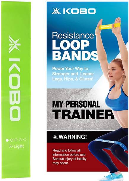KOBO Resistance Loop Bands Level 1 with Workout Guide Booklet (IMPORTED) Resistance Band