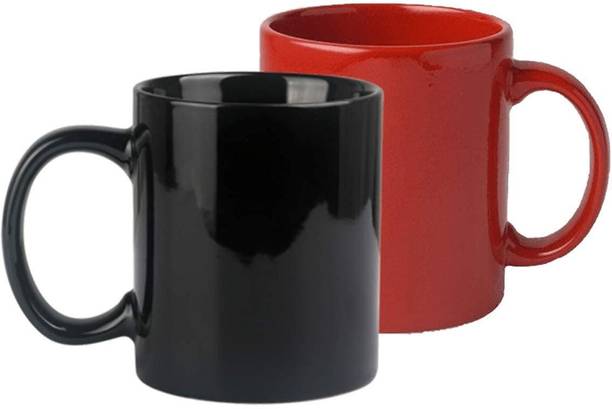 Superior craft Red And Black Plane Coffee and Tea Set Gift for Birthday Couple, Friends,Lover Ceramic Coffee Mug