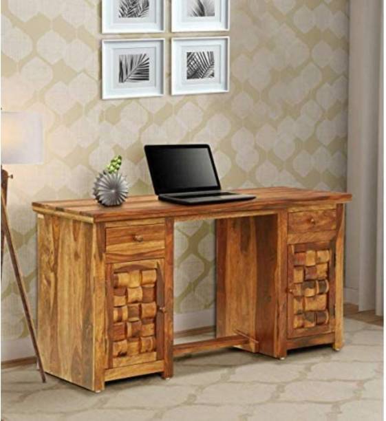 DRYLC FURNITURE Solid Wood Sheesham Wood Office Study Table For Studying Room/ Office Solid Wood Office Table